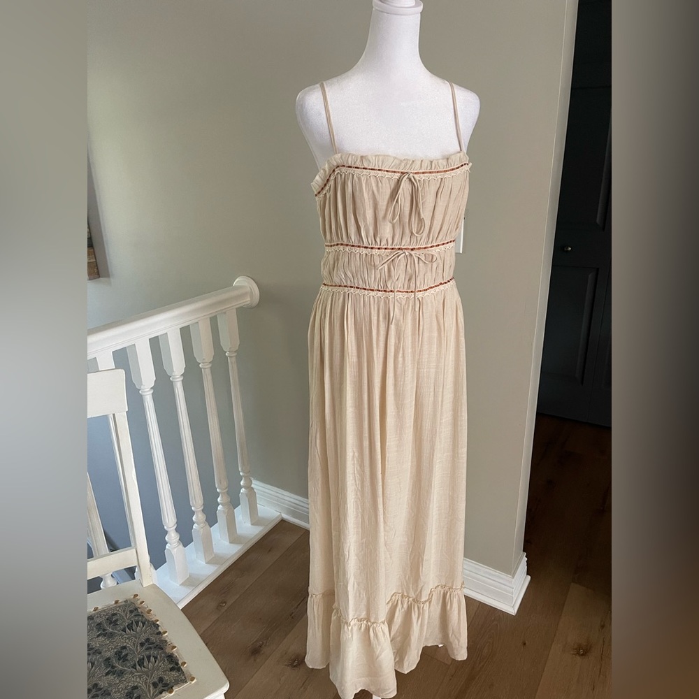 Sincerely Jules Lightweight Casual Cream Dress